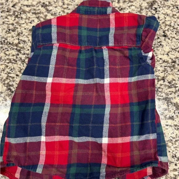 Carter's Red and Blue Button Down Shirt - Picture 3 of 3